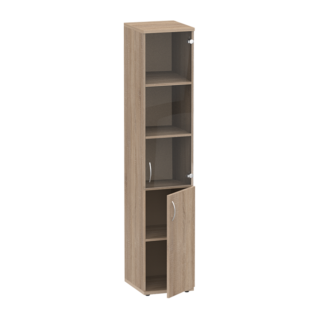 Шкаф-витрина узкий, правый. Серия офисной мебели Opera (Опера).